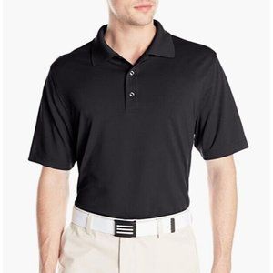Essentials Men's Regular-Fit Quick-Dry Golf Polo Shirt Black Large